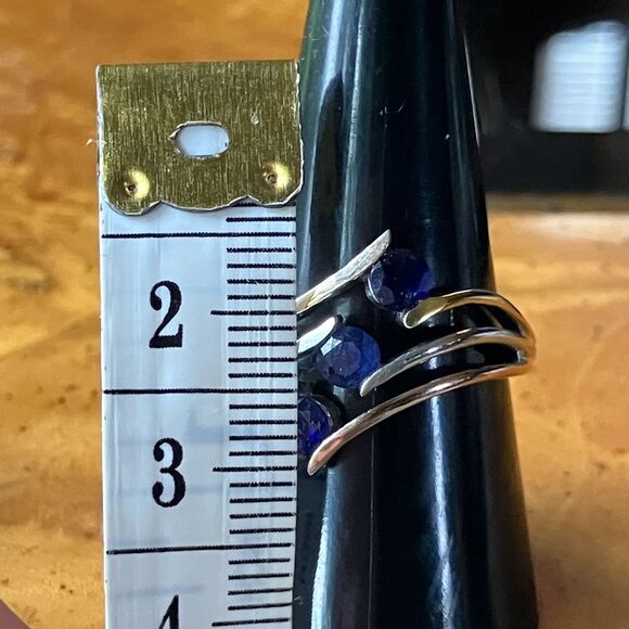 Masoala Sapphire Sterling Silver Ring Size 8.75 - Picture 6 of 8